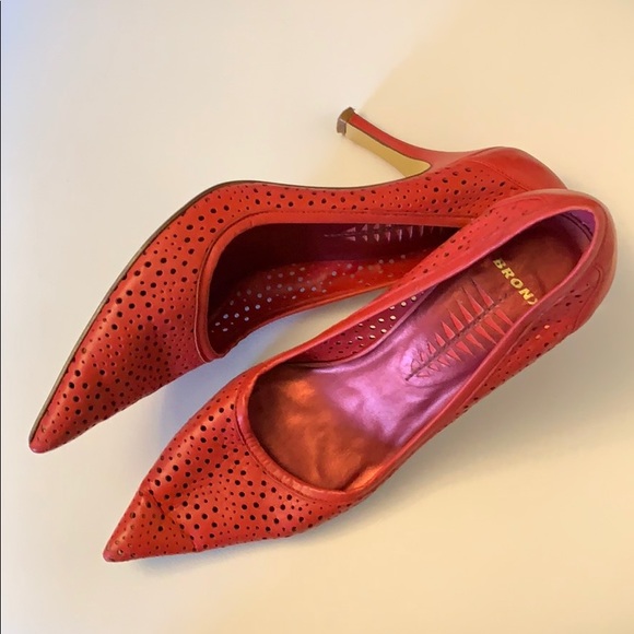 BRONX Red Heels - Size 40/US 10 - Picture 2 of 5